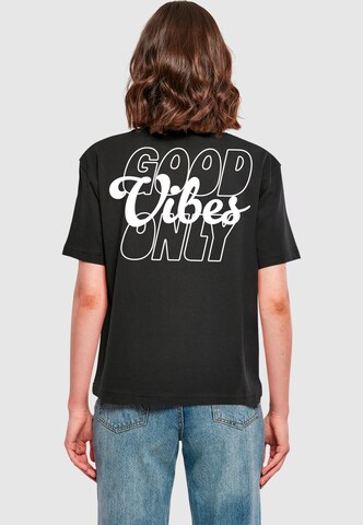 Miss Tee - Camiseta 'Good Vibes' en negro: frente