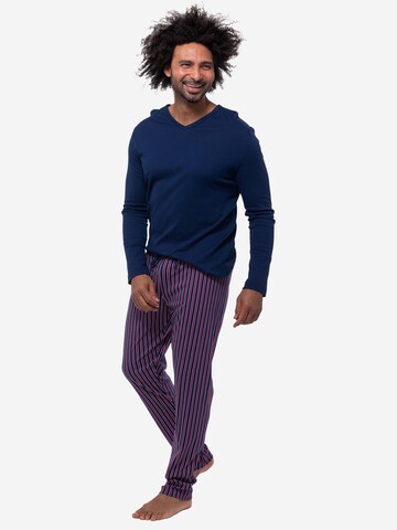 Mey Pyjama lang 'Graphic Stripes'‌‌ in Blau