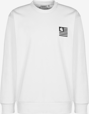 Carhartt WIP Sweatshirt ' Wavy State ' in White: front