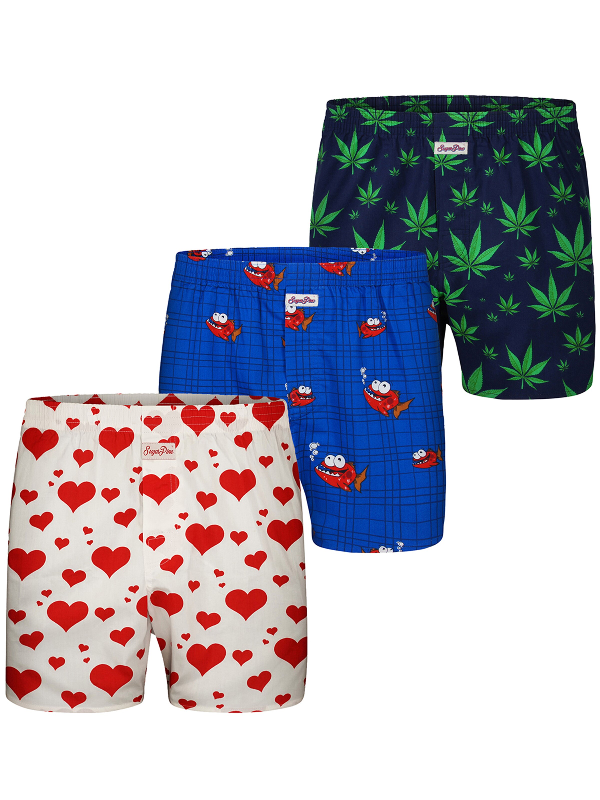 Boxers ' Motiv Print Mix ' Sugar Pine en mélange de couleurs : devant