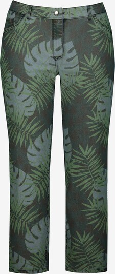 Ulla Popken Jean en bleu denim / vert / vert foncé, Vue avec produit