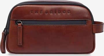 The Bridge Toiletry Bag in Brown: front