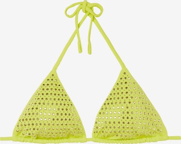 CALZEDONIA Triangle Bikini Top in Yellow: front