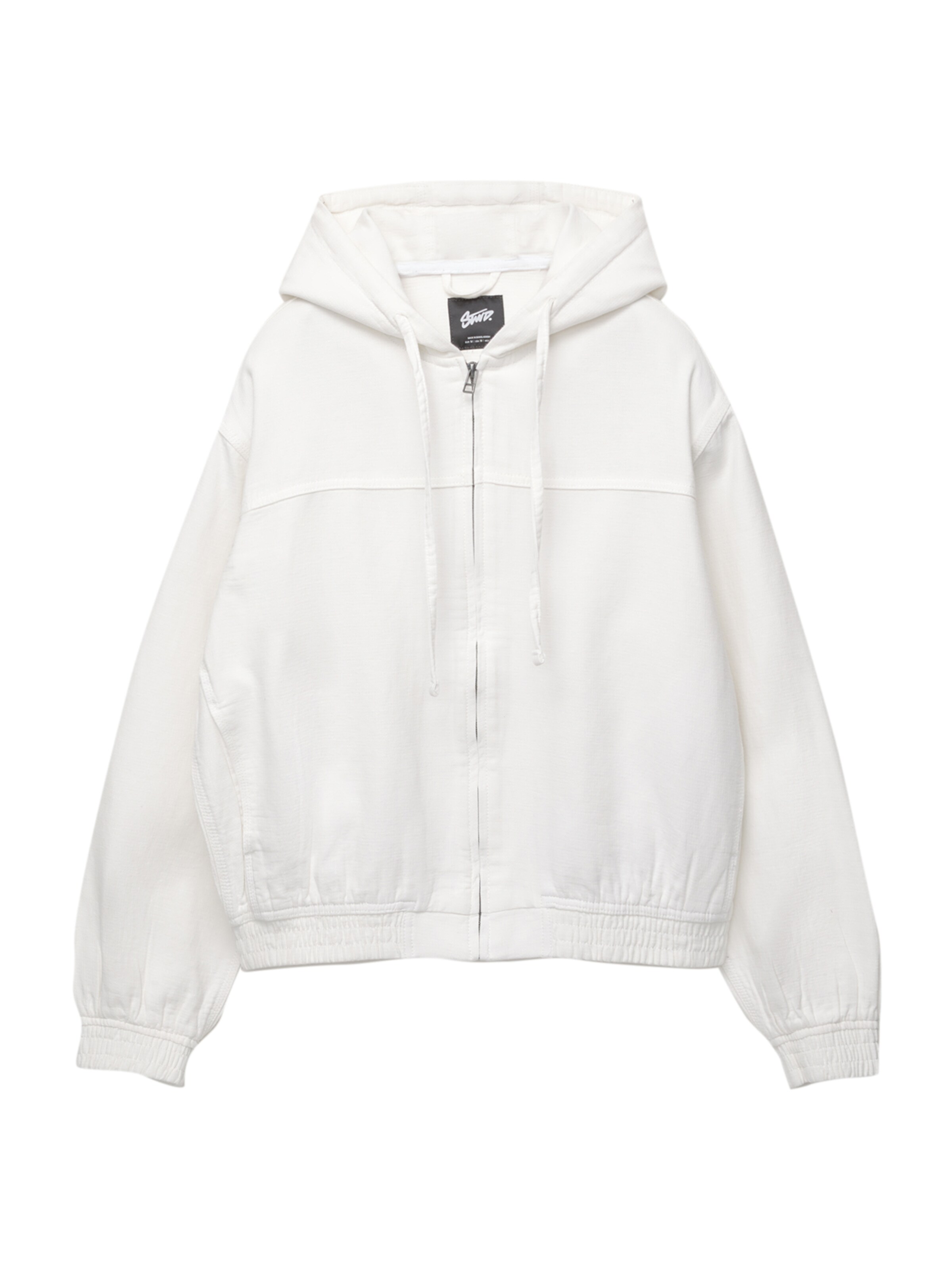 Pull&Bear Tussenjas 'STWD' in Wit: voorkant