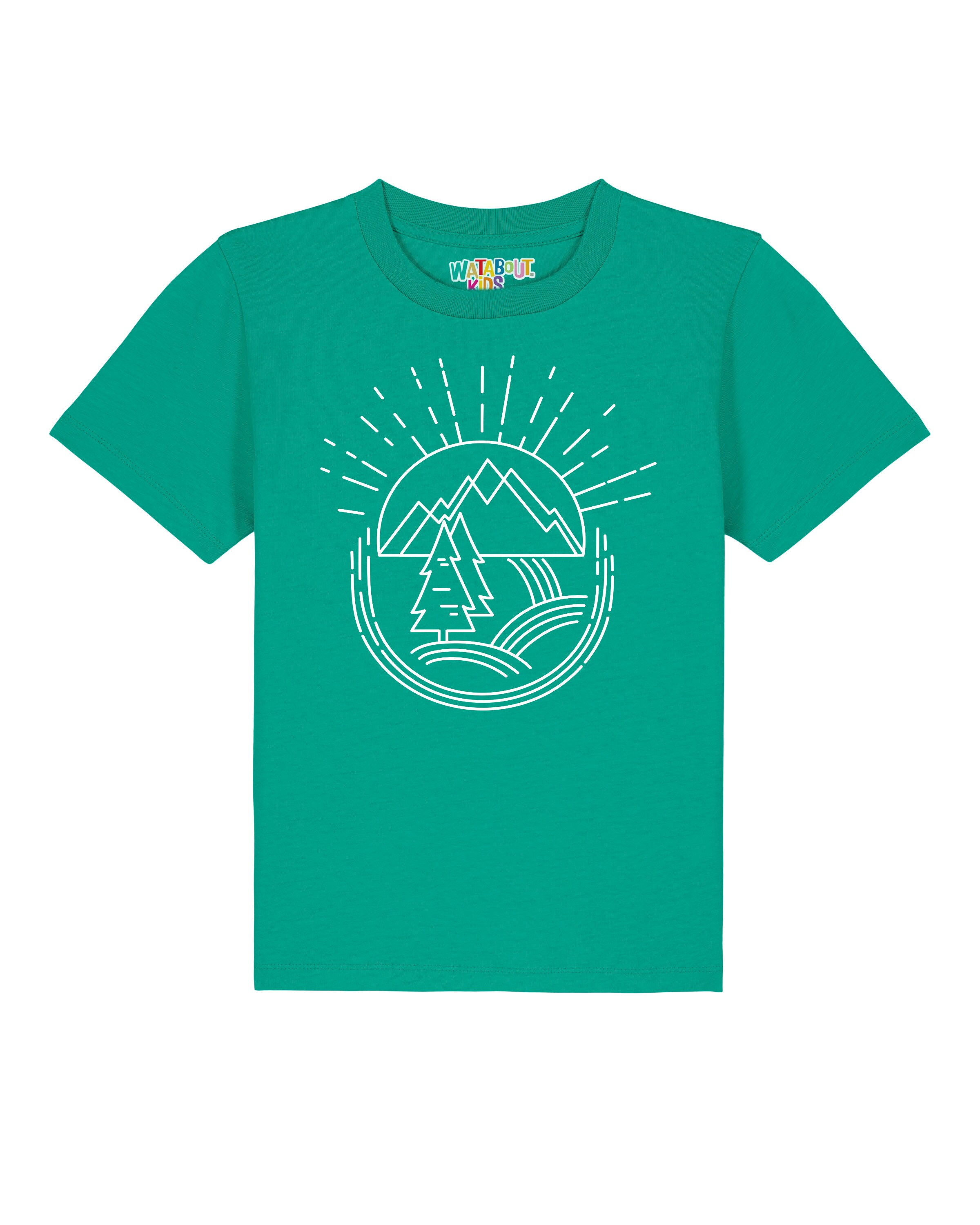 Maglietta 'Natur ist Schön' di watabout.kids in verde: frontale