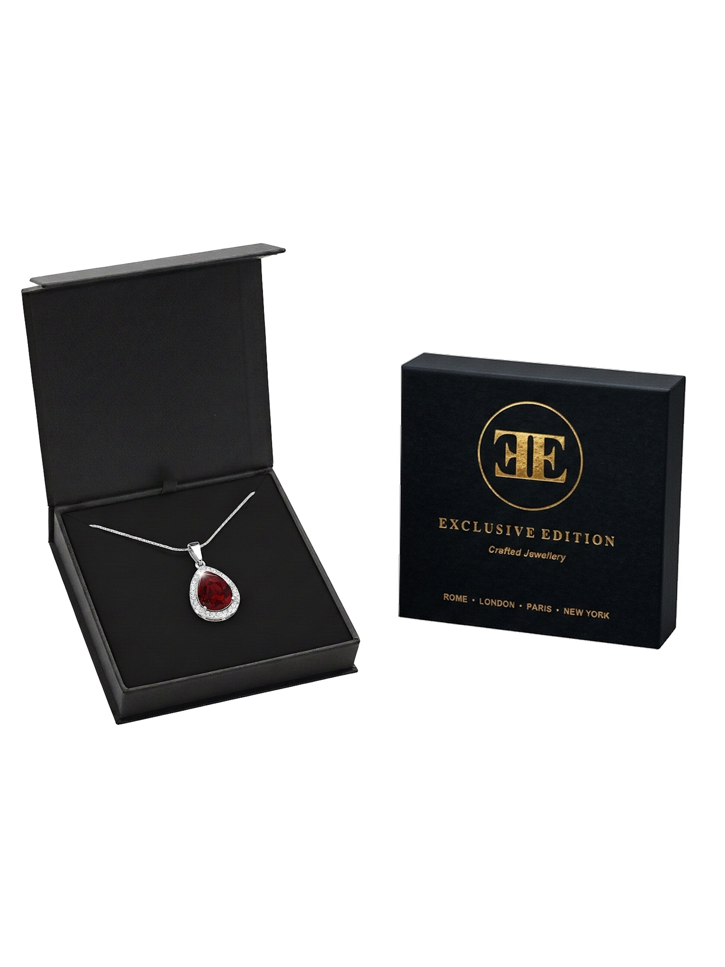 EXCLUSIVE EDITION Řetízek 'Agidel adorned with Swarovski crystals' – červená