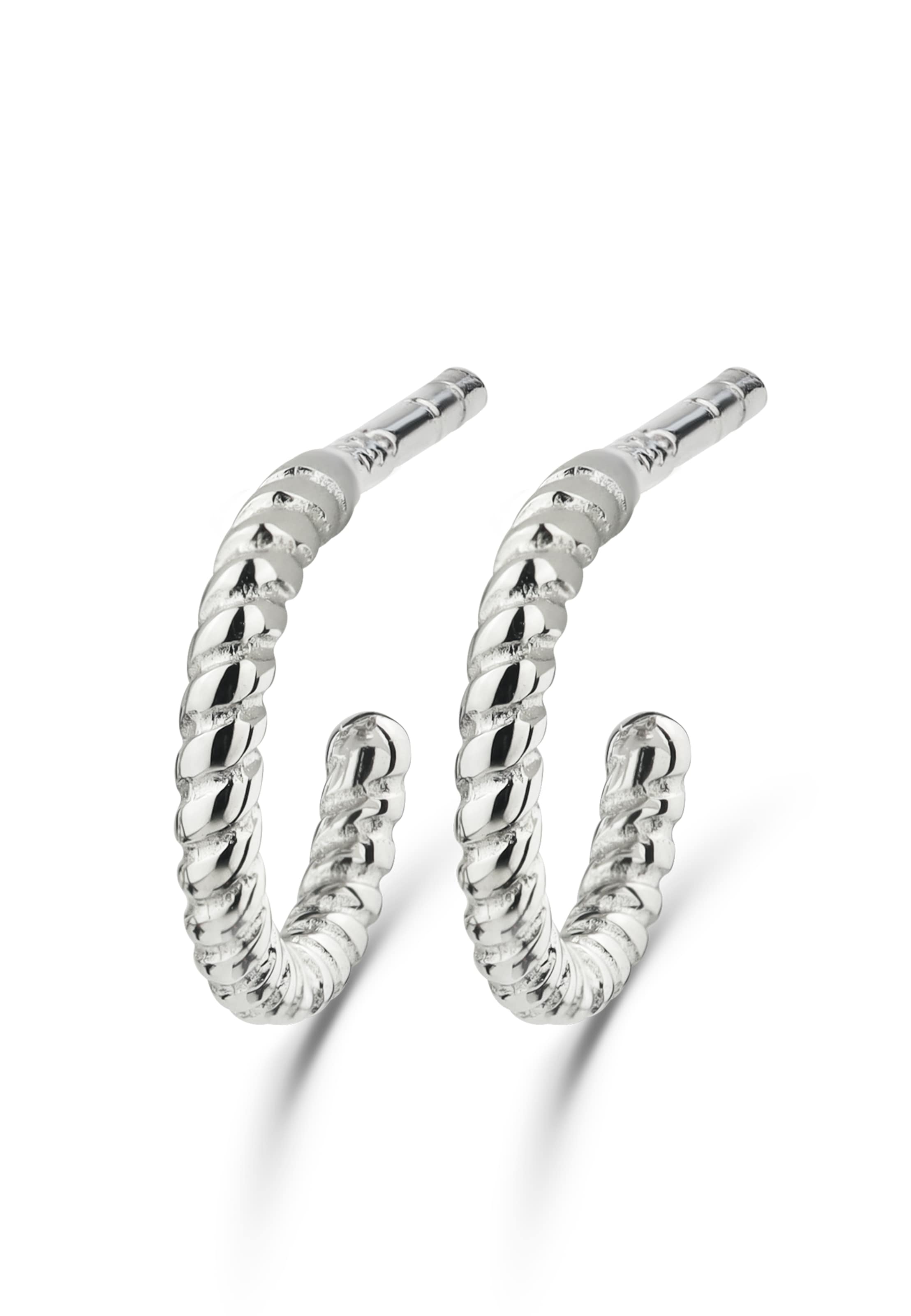 Nana Kay Ohrringe 'Pretty Twist' in Silber: Vorderseite