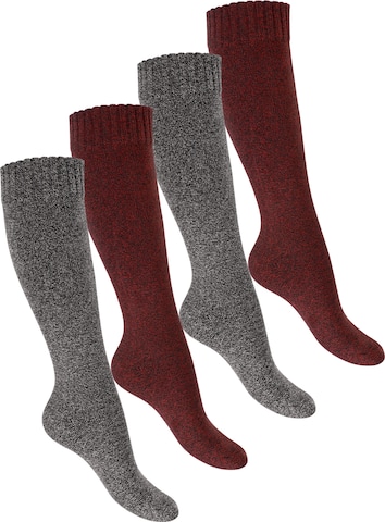 footstar Knee High Socks 'Winter Comfort' in Red: front