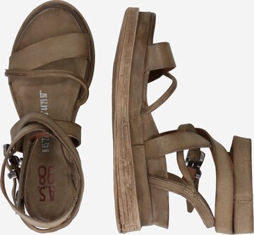 A.S.98 Sandalen met riem 'Lagos' in Bruin