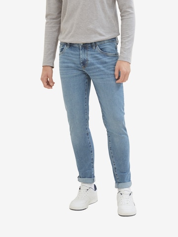 TOM TAILOR Slimfit Jeans 'Troy' in Blauw: voorkant