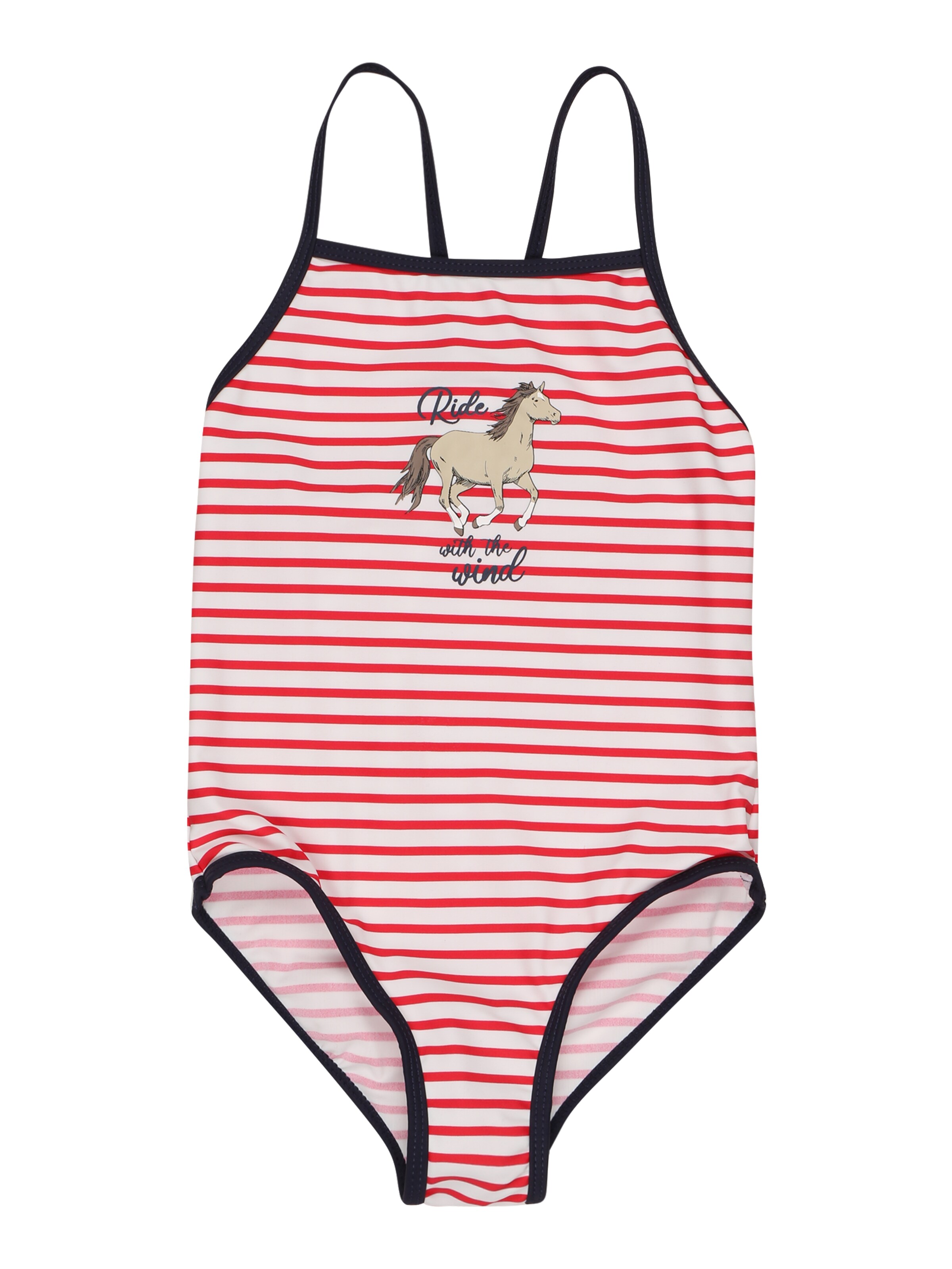 SALT AND PEPPER Badeanzug 'Pferd' in Rot: Vorderseite