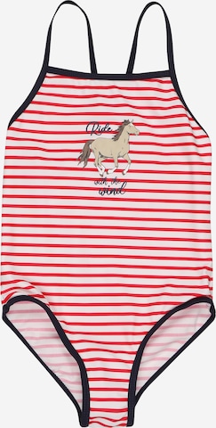 SALT AND PEPPER Swimsuit 'Pferd' in Red: front