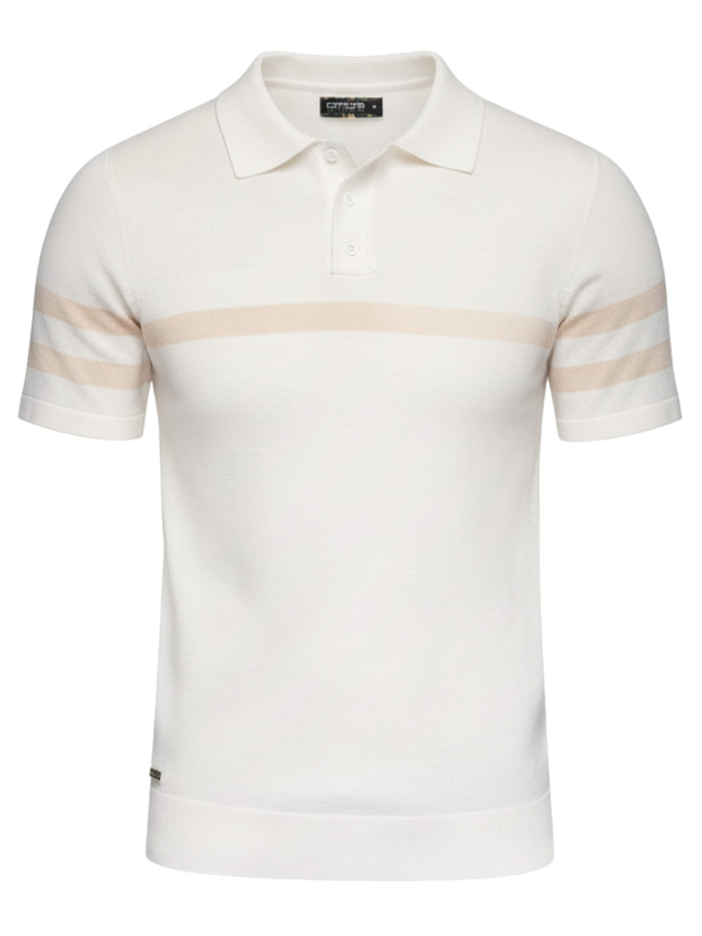 Ombre Shirt in Wit: voorkant