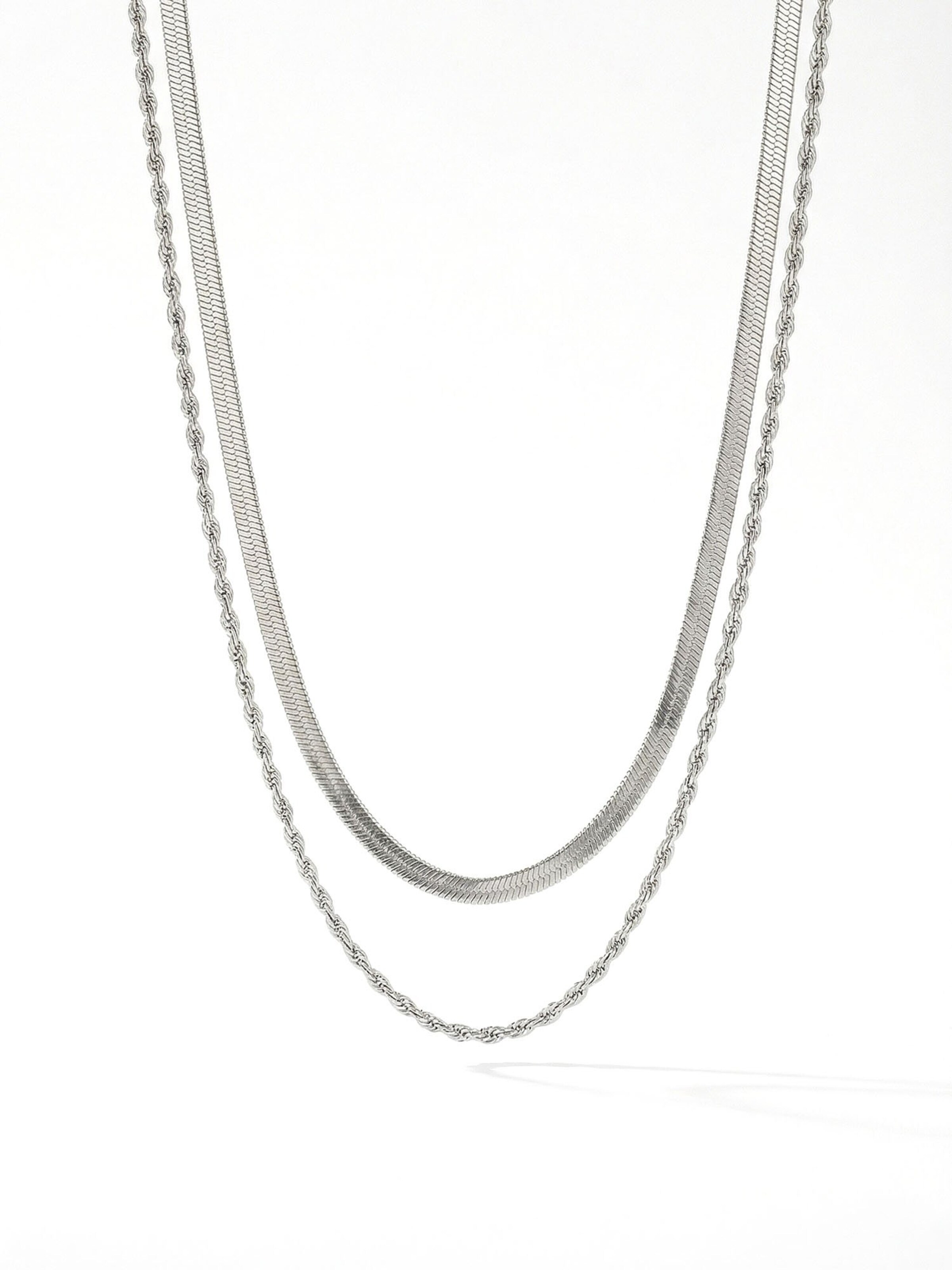 Nemomatheo Necklace 'Rope & Silk' in Silver