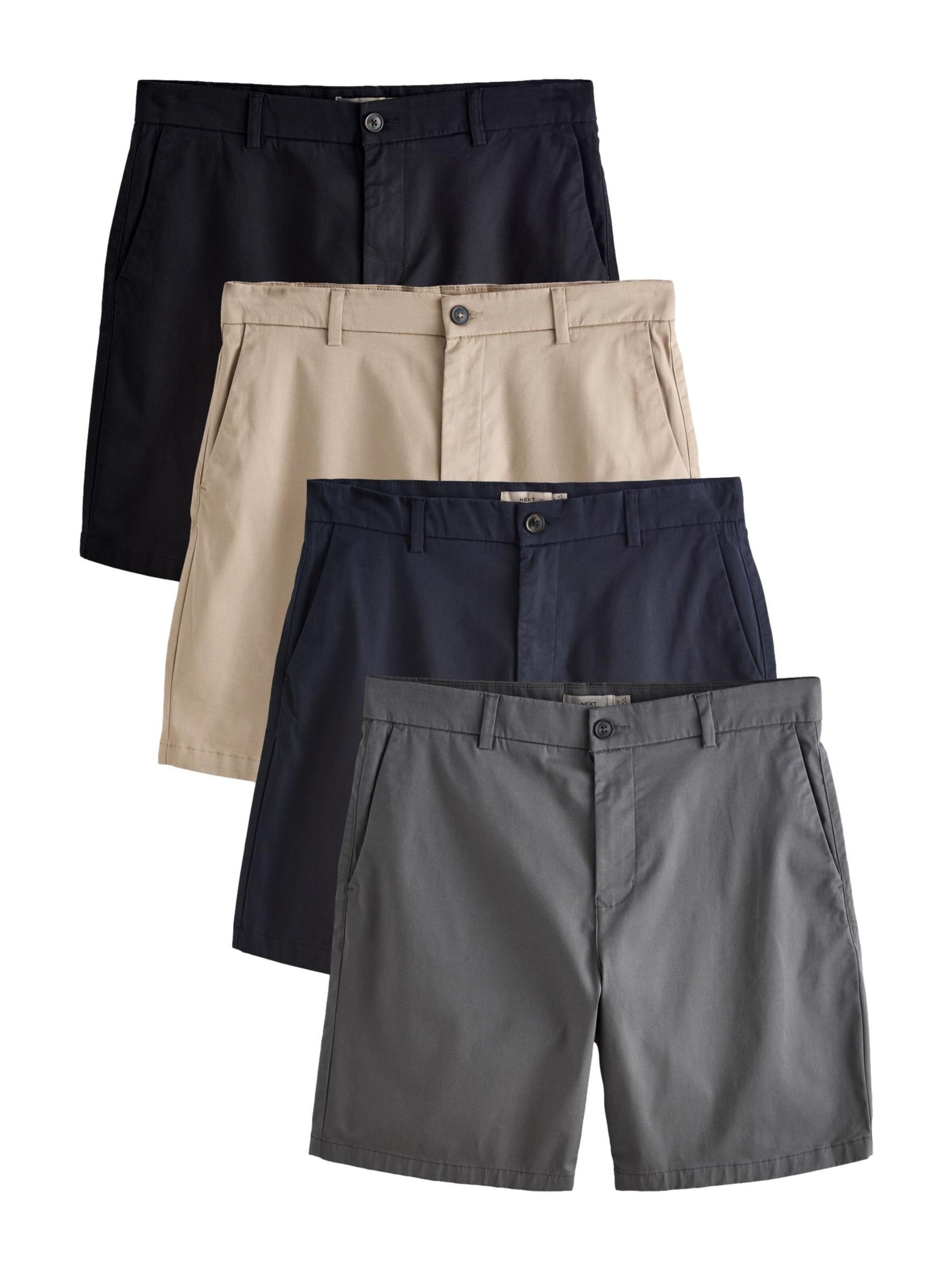 Next Shorts in 34/Short in beige / navy / dunkelgrau / schwarz, Produktansicht