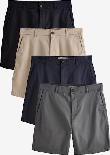Next Chinohousut koossa 34/short värissä beige / laivastonsininen / tummanharmaa / musta, Tuotenäkymä