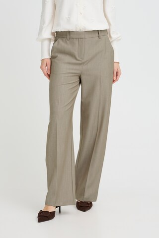 b.young Wide Leg Bukser 'BYDanta' i grå: forside