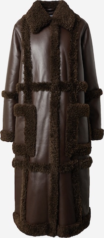 STAND STUDIO Winter Coat in Brown: front