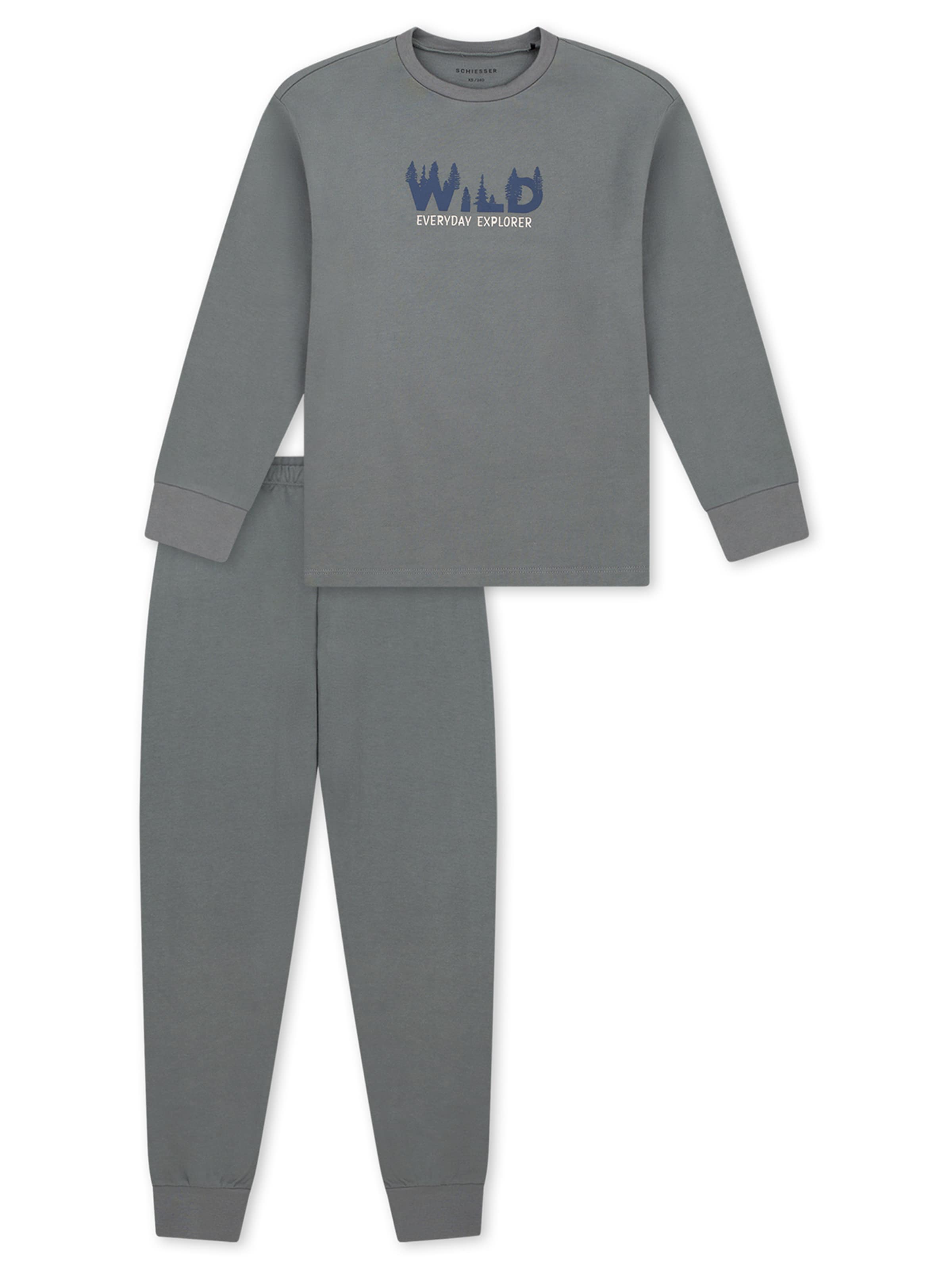 Pyjama ' Nightwear ' SCHIESSER en gris : devant