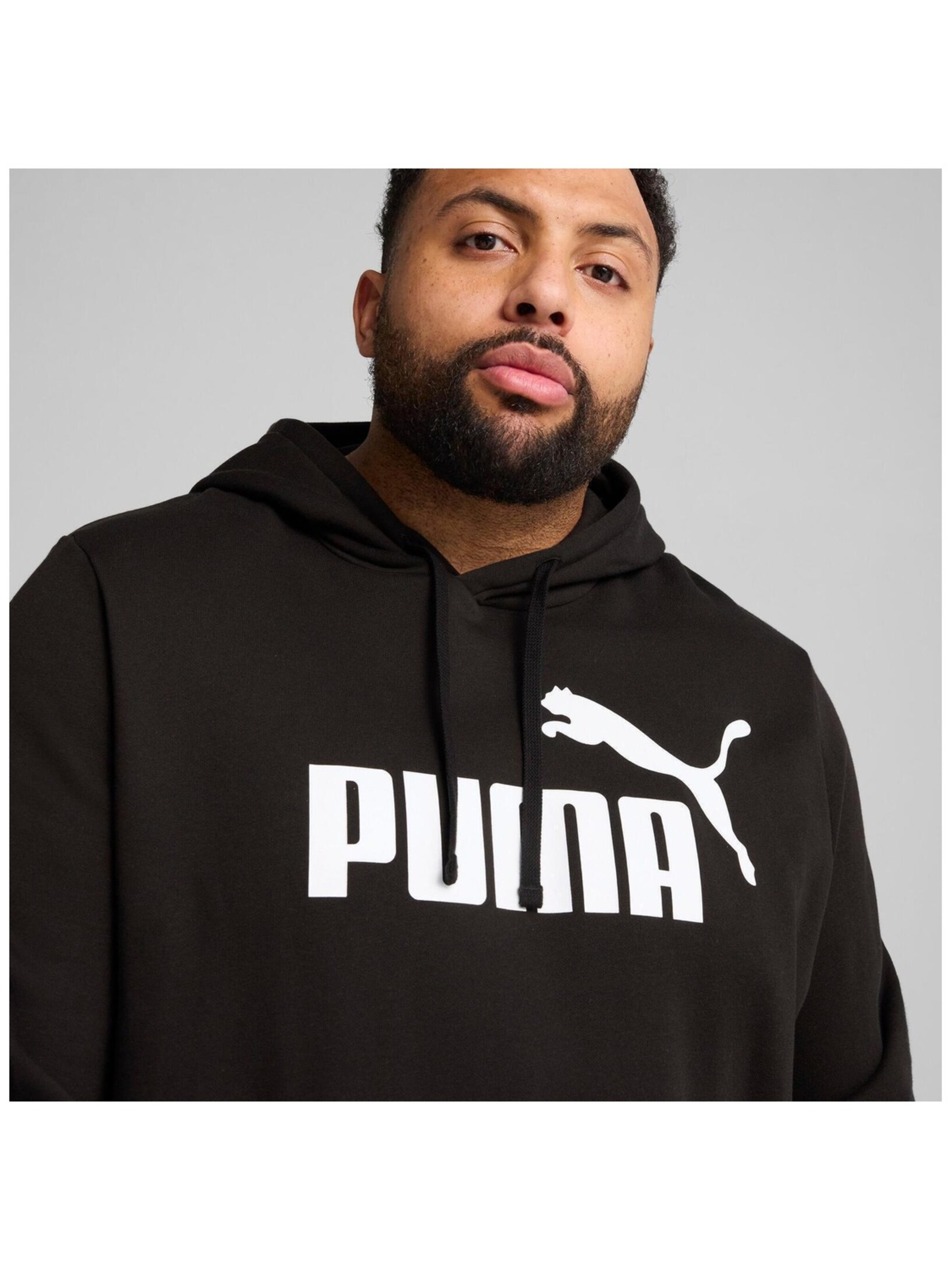 Giacca di felpa 'Puma Ess No. 1 Logo Hoodie Fl' di PUMA in nero