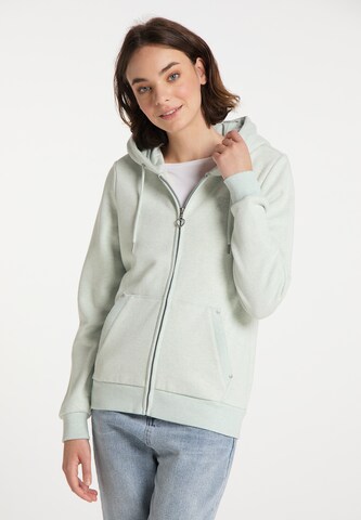 MYMO Zip-Up Hoodie in Green: front