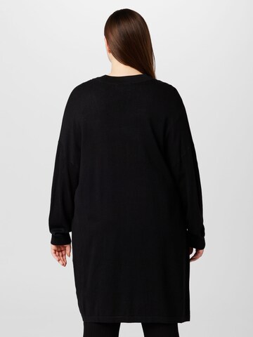 Fransa Curve Knit Cardigan 'Blume' in Black