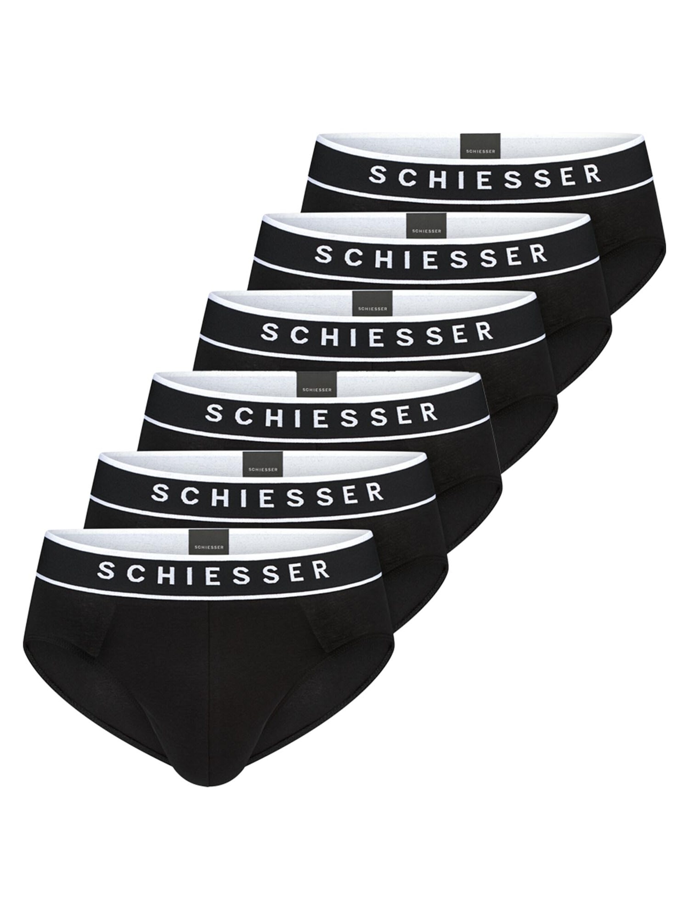 SCHIESSER Slip '95/5 Cotton' in Zwart: voorkant