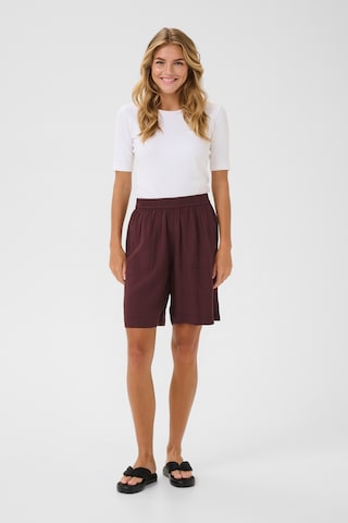 Kaffe Loosefit Shorts 'KAMilia' in Braun: Vorderseite