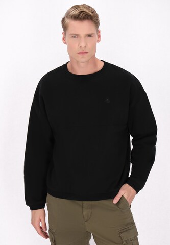 Sweat-shirt DreiMaster Vintage en noir : devant