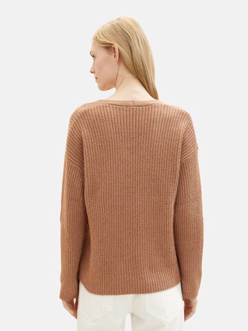 TOM TAILOR Sweater in Brown
