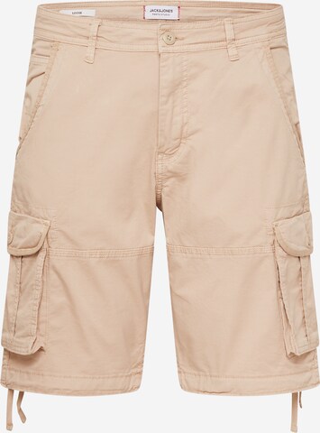 Pantalon cargo 'Zeus' JACK & JONES en beige : devant