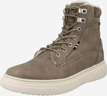 MUSTANG Lace-Up Boots in Grey: front