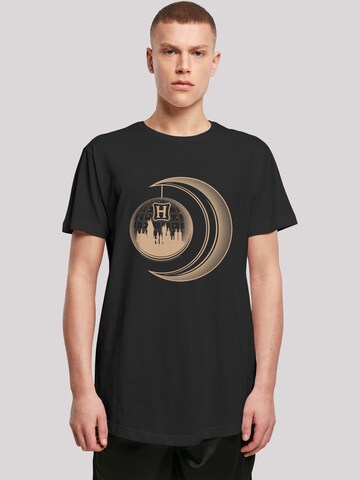 T-Shirt 'Harry Potter Hogwarts Moon' F4NT4STIC en noir : devant