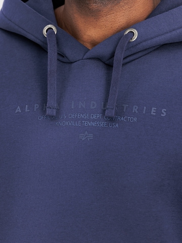 ALPHA INDUSTRIES Sweatshirt 'Dtm' in Blau: Vorderseite