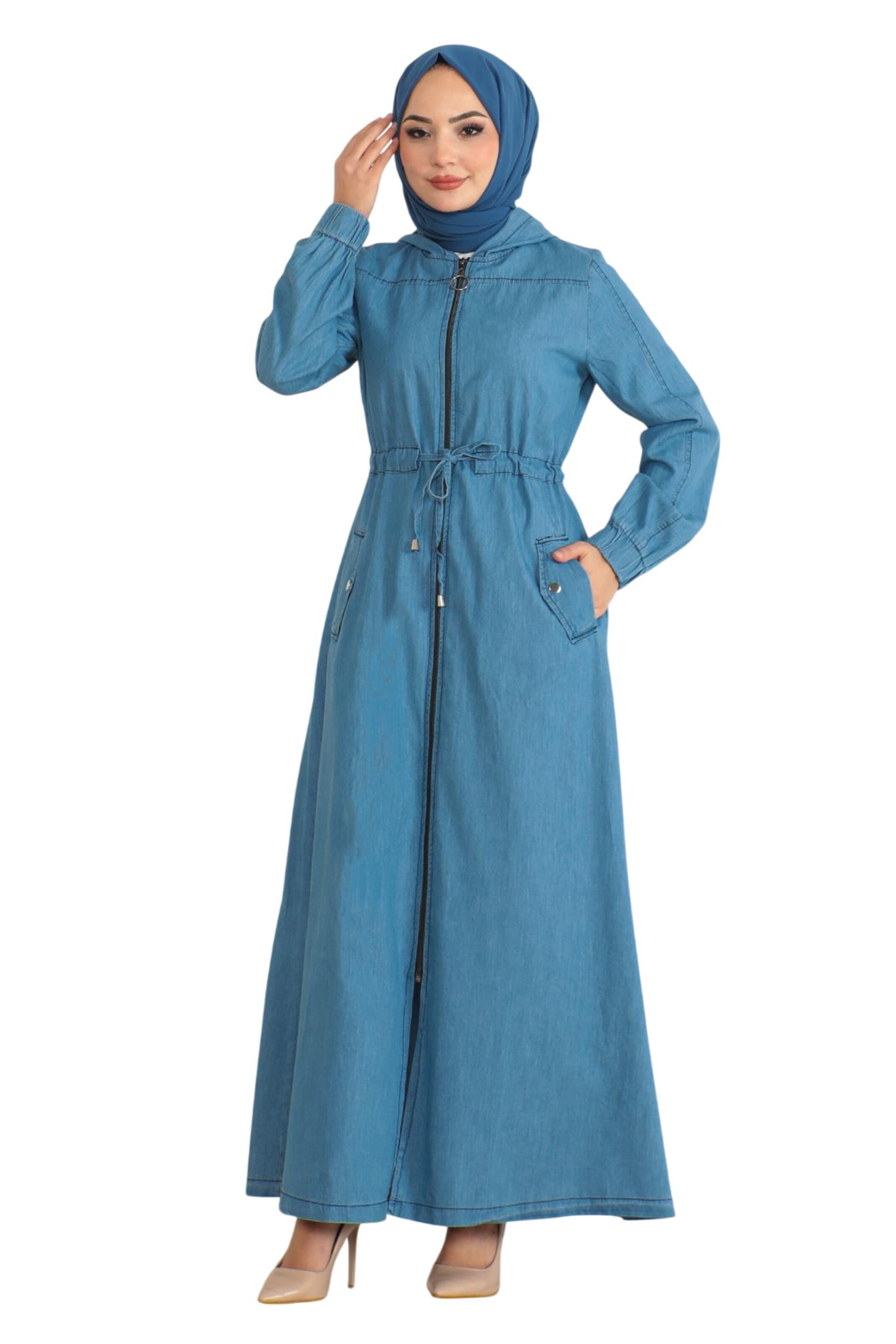 MODAMIHRAM Jurk in Blauw: voorkant