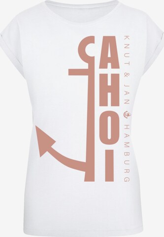 F4NT4STIC Shirt 'Ahoi Anker' in Wit: voorkant