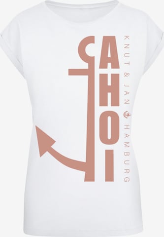 T-shirt 'Ahoi Anker' F4NT4STIC en blanc : devant