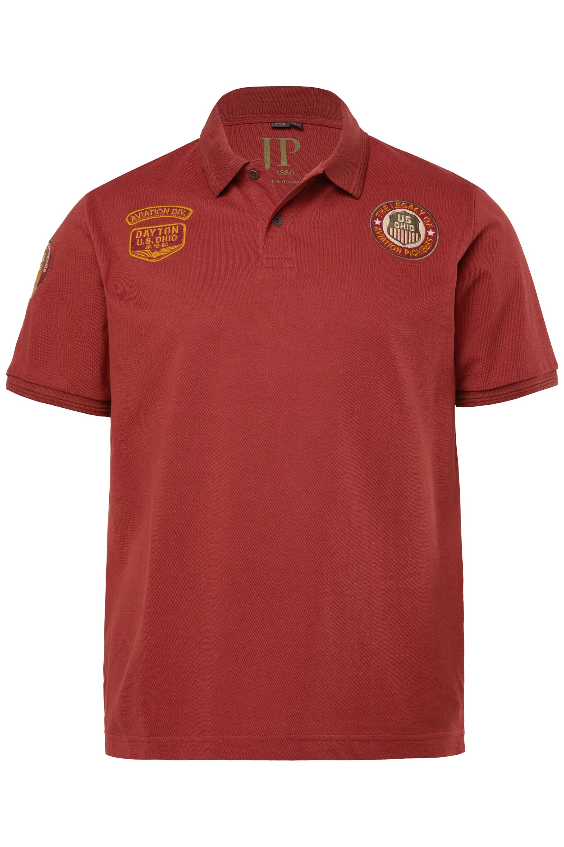 JP1880 Poloshirt in Braun: Vorderseite