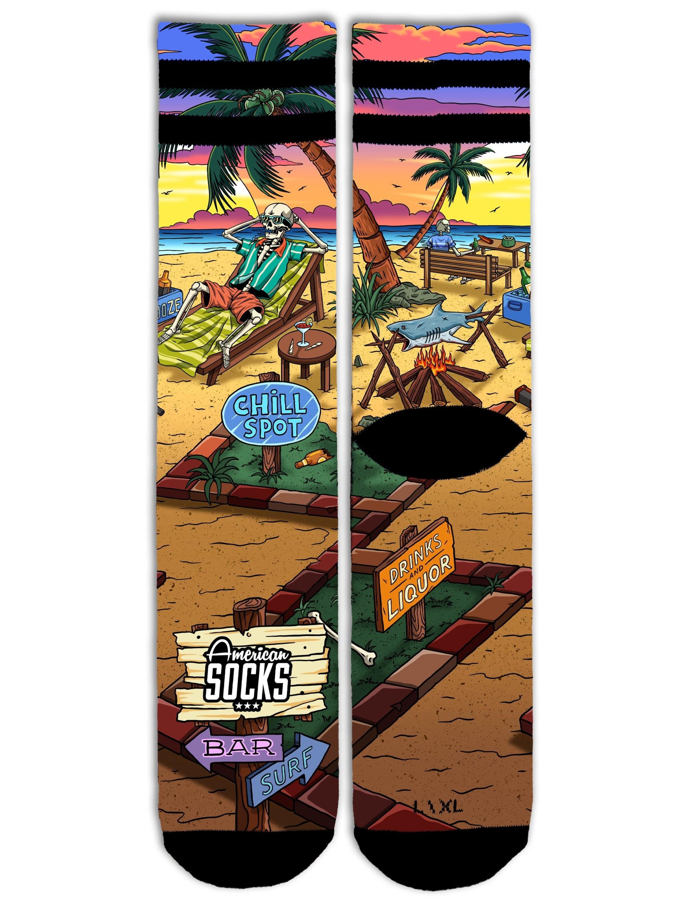 Chaussettes 'Chiller' American Socks en marron