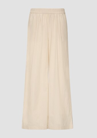 QS Wide leg Pleat-front trousers in Beige