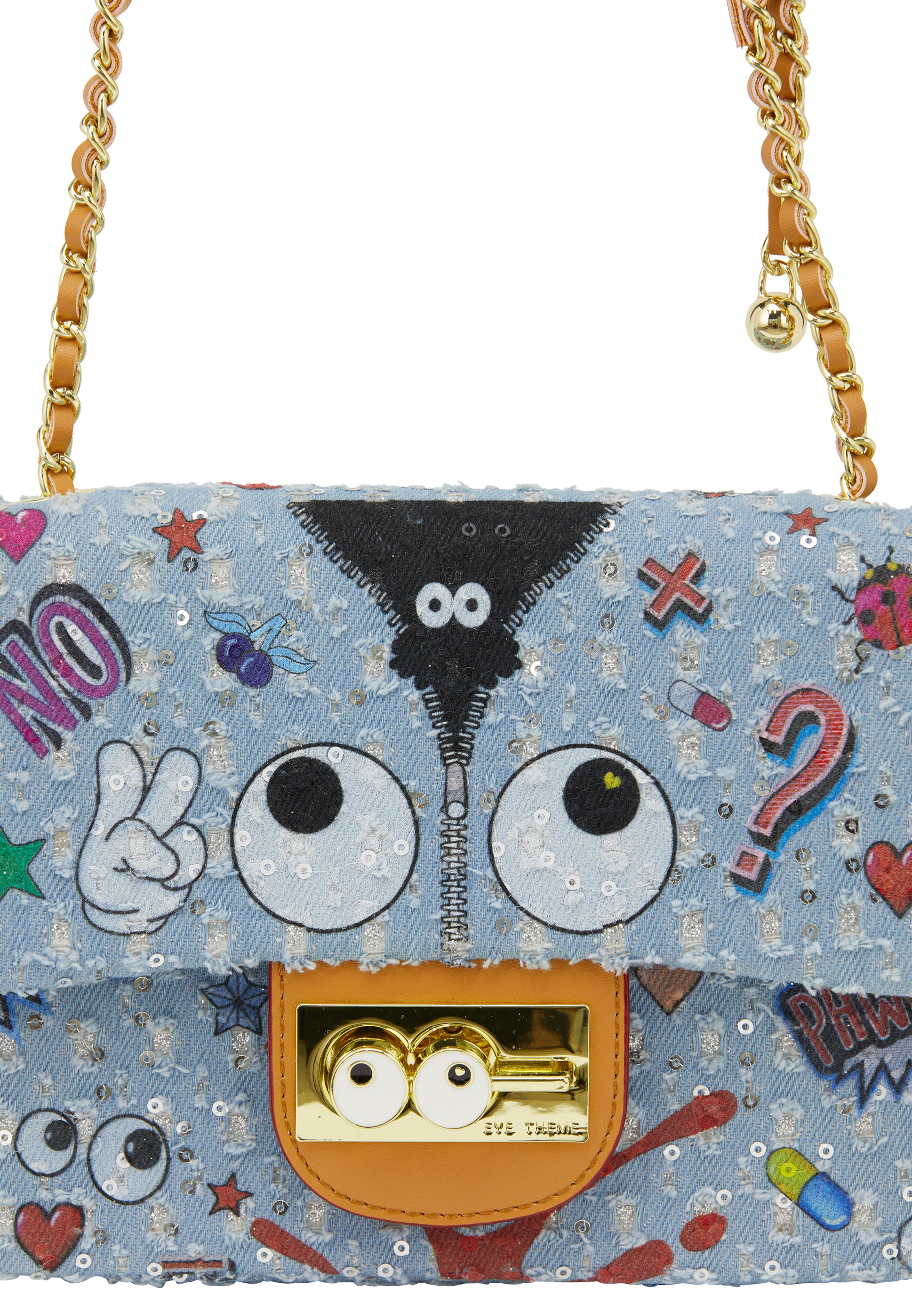 MYMO Olkalaukku 'Pop Eyetheme' värissä sininen