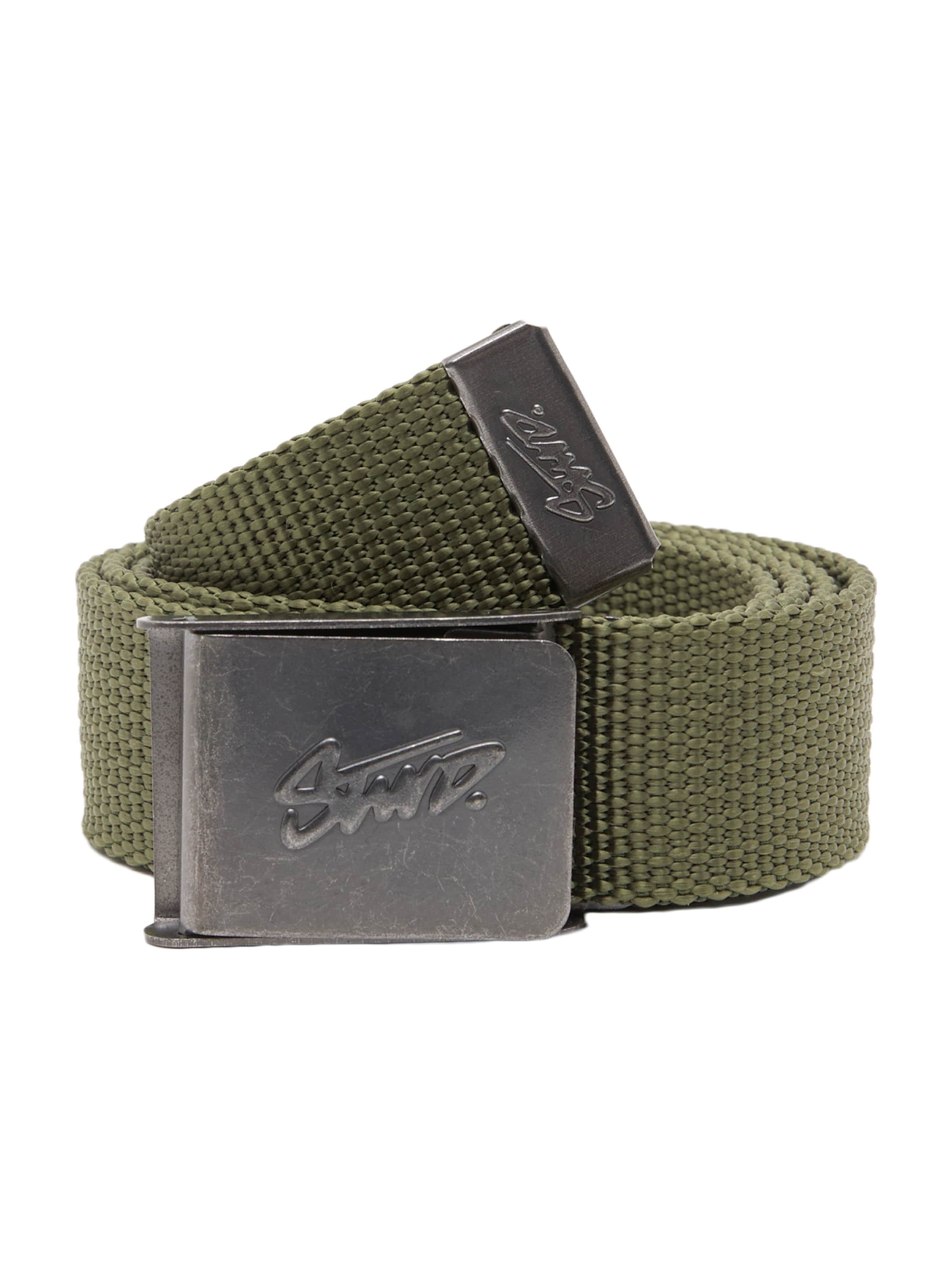 Pull&Bear Belt 'STWD' in Green: front