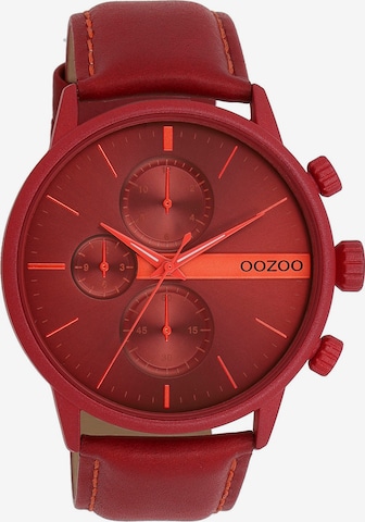 OOZOO Analog Watch in Red: front