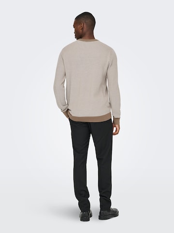 Only & Sons Sweater 'ONSTAP' in Beige