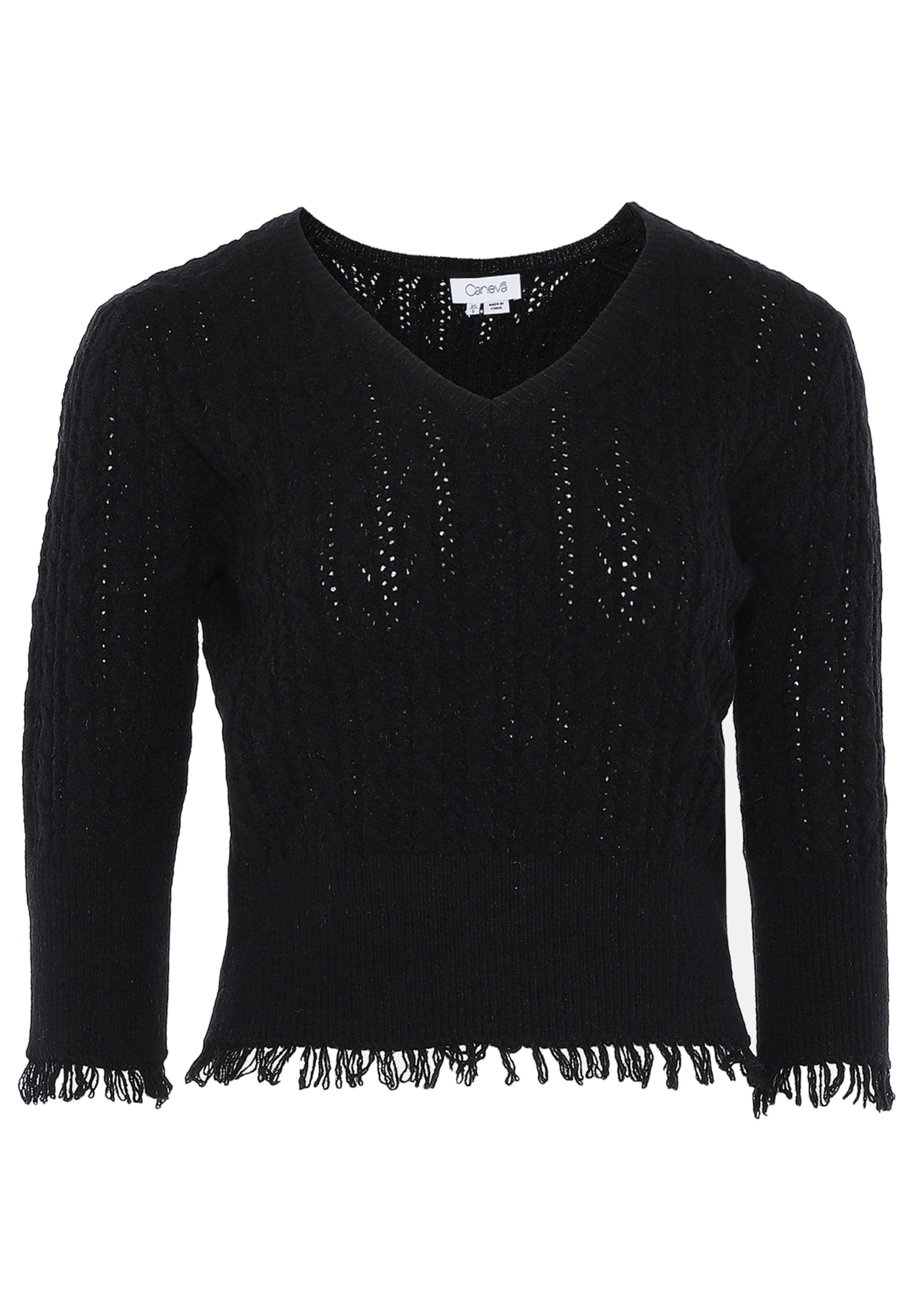 caneva Πουλόβερ σε μαύρο: μπροστά