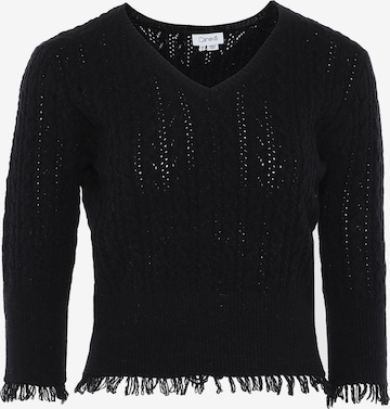 Pull-over caneva en noir : devant