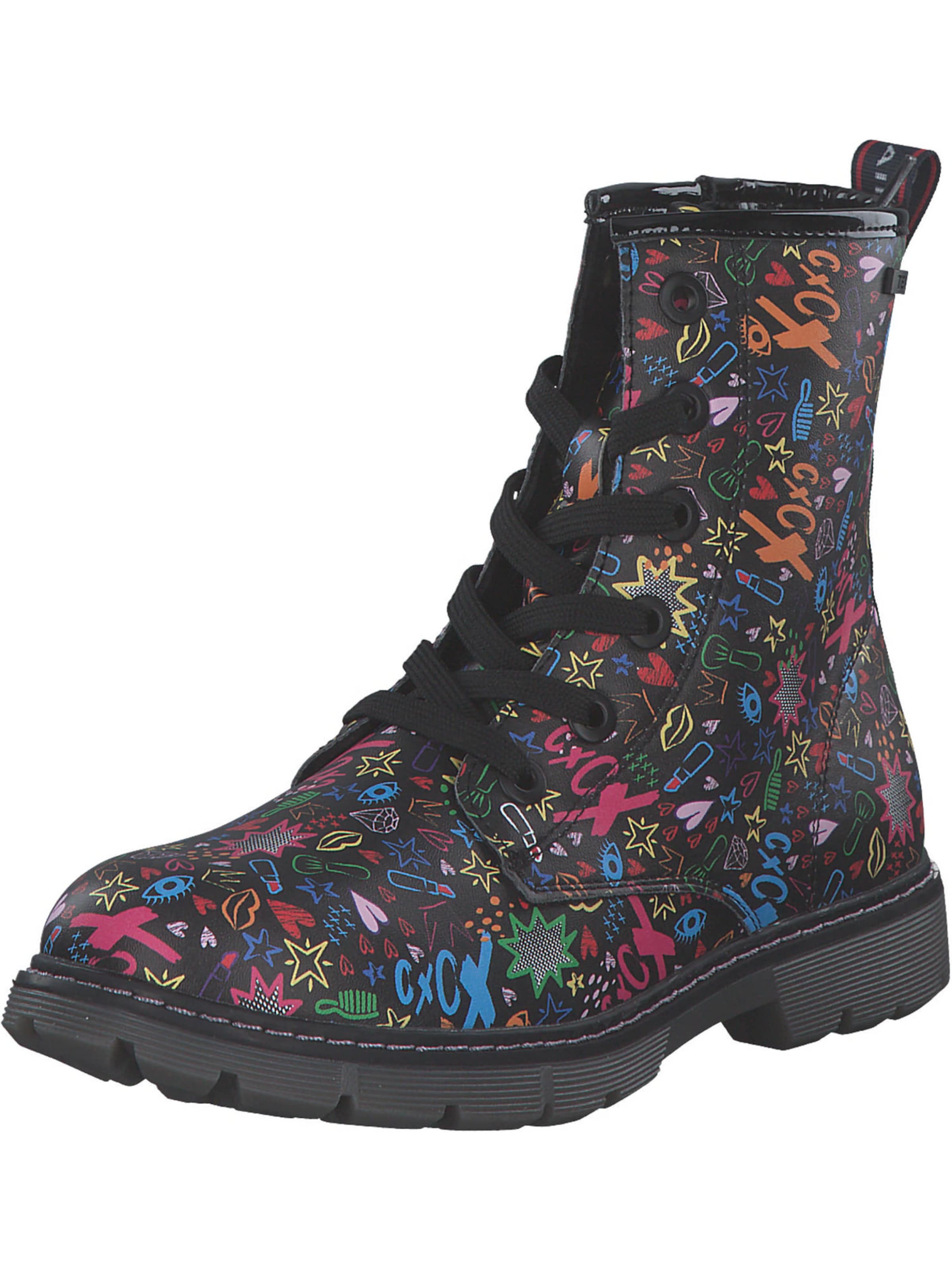 TOM TAILOR Kozačky – černá: přední strana