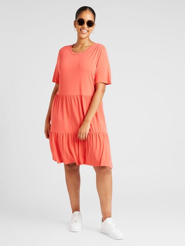 Vero Moda Curve Jurk 'FILLI CALIA' in Rood