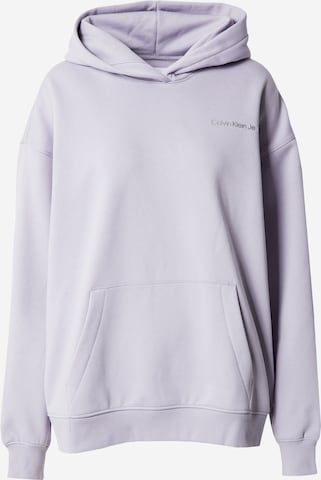 Sweat-shirt Calvin Klein Jeans en violet : devant