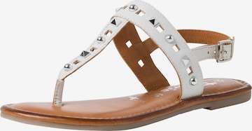 TAMARIS T-bar sandals in White: front